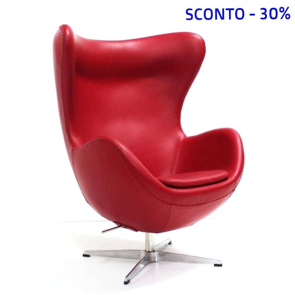 design dintrieur fauteuil egg en cuir aniline rouge arne impressionnant pas cher fauteuil egg en cuir aniline rouge arne jacobsen original