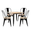 Ensemble Chaise Et Table De Jardin Charmant Lot De Table Lix Bois 80x80 & 4 Chaises Lix Bois