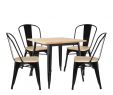 Ensemble Chaise Et Table De Jardin Charmant Lot De Table Lix Bois 80x80 & 4 Chaises Lix Bois