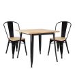 Ensemble Table Chaise Jardin Nouveau Lot De Table Lix Bois 80x80 & 2 Chaises Lix Bois