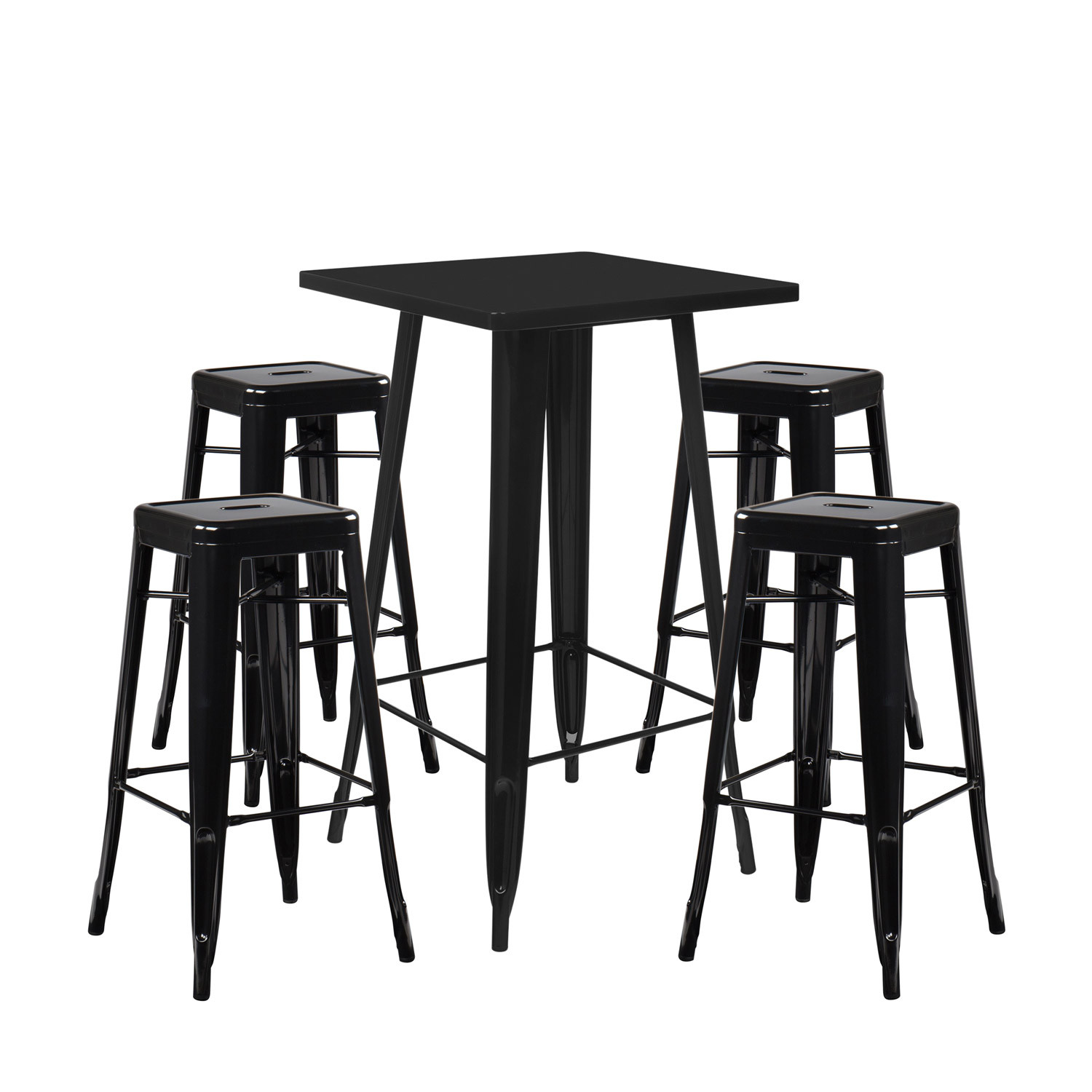 lot de table haute lix 4 tabourets hauts lix