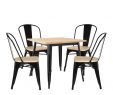 Ensemble Table Et Chaise De Jardin Aluminium Best Of Lot De Table Lix Bois 80x80 & 4 Chaises Lix Bois