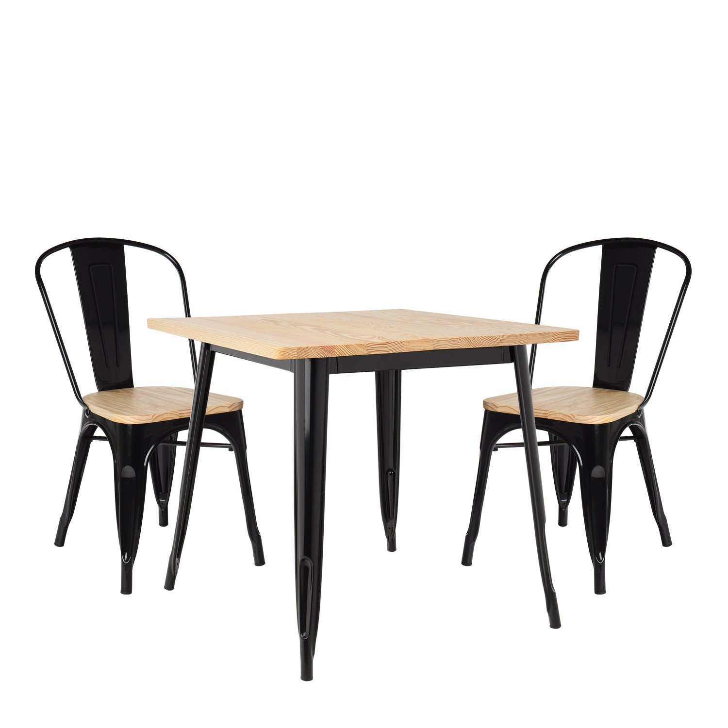 Ensemble Table Et Chaise De Jardin Élégant Lot De Table Lix Bois 80×80 & 2 Chaises Lix Bois