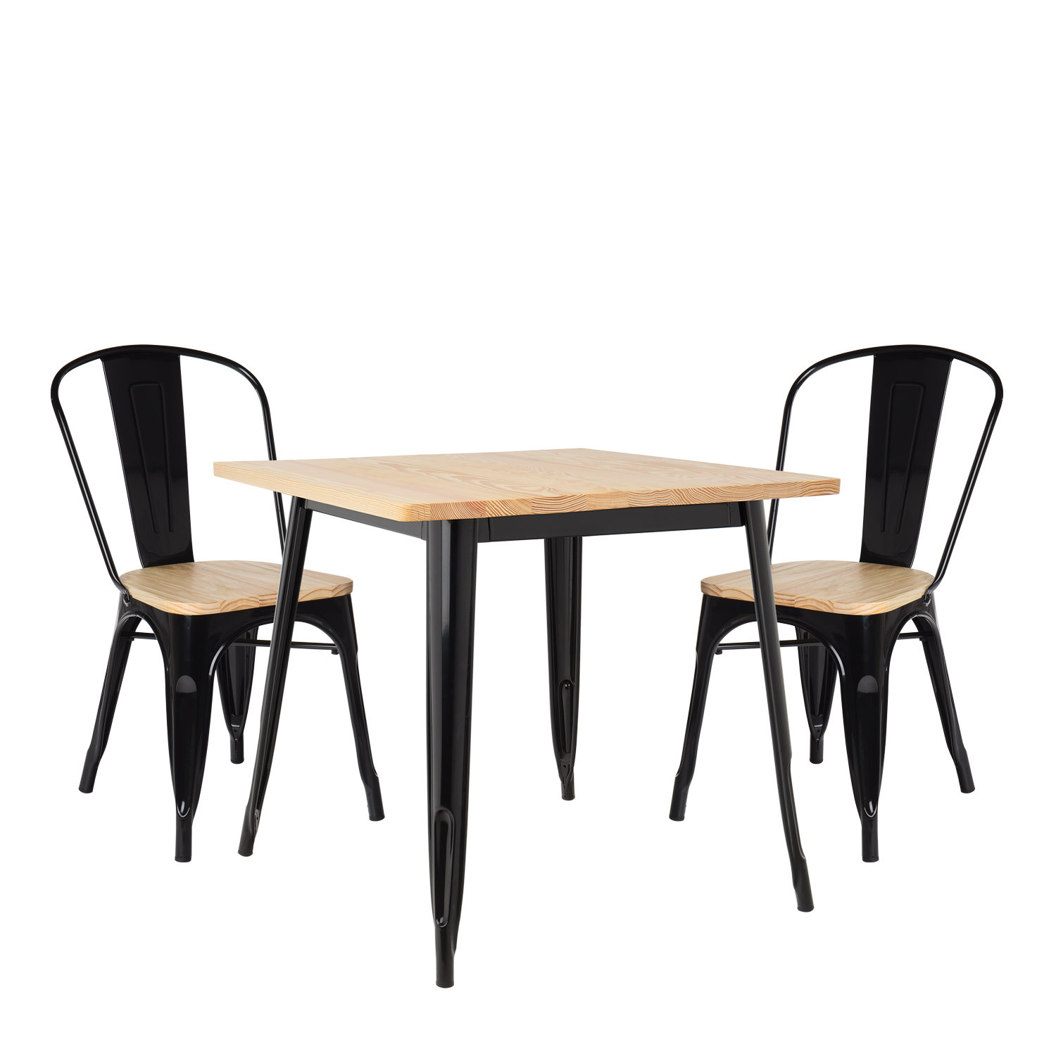 Ensemble Table Et Chaise Jardin Génial Lot De Table Lix Bois 80×80 & 2 Chaises Lix Bois