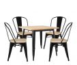 Ensemble Table Et Chaise Jardin Génial Lot De Table Lix Bois 80x80 & 4 Chaises Lix Bois