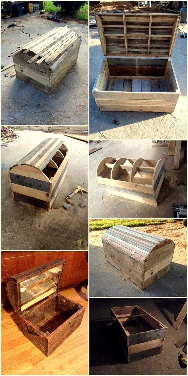 Fabrication Palette Frais Pallet Wood Diy Box Idea Coffre