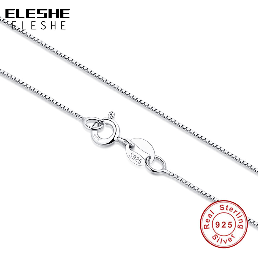 ELESHE Nouveau Collier De Mode Chaîne Hommes Femmes Bijoux 925 Chaînes en Argent Sterling Pour Femmes