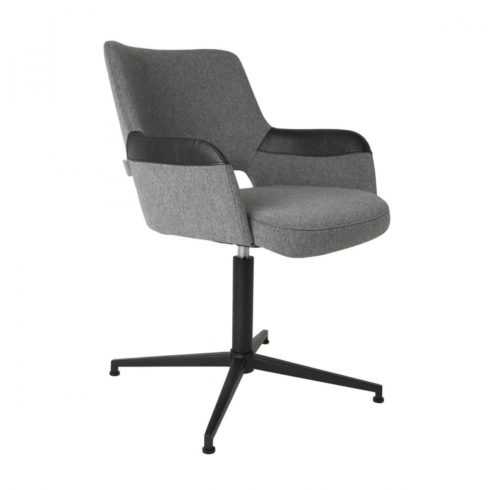 Fauteuil De Table A Manger Luxe Fauteuil De Bureau Design Gris Et Noir Pivotant Syl Zuiver