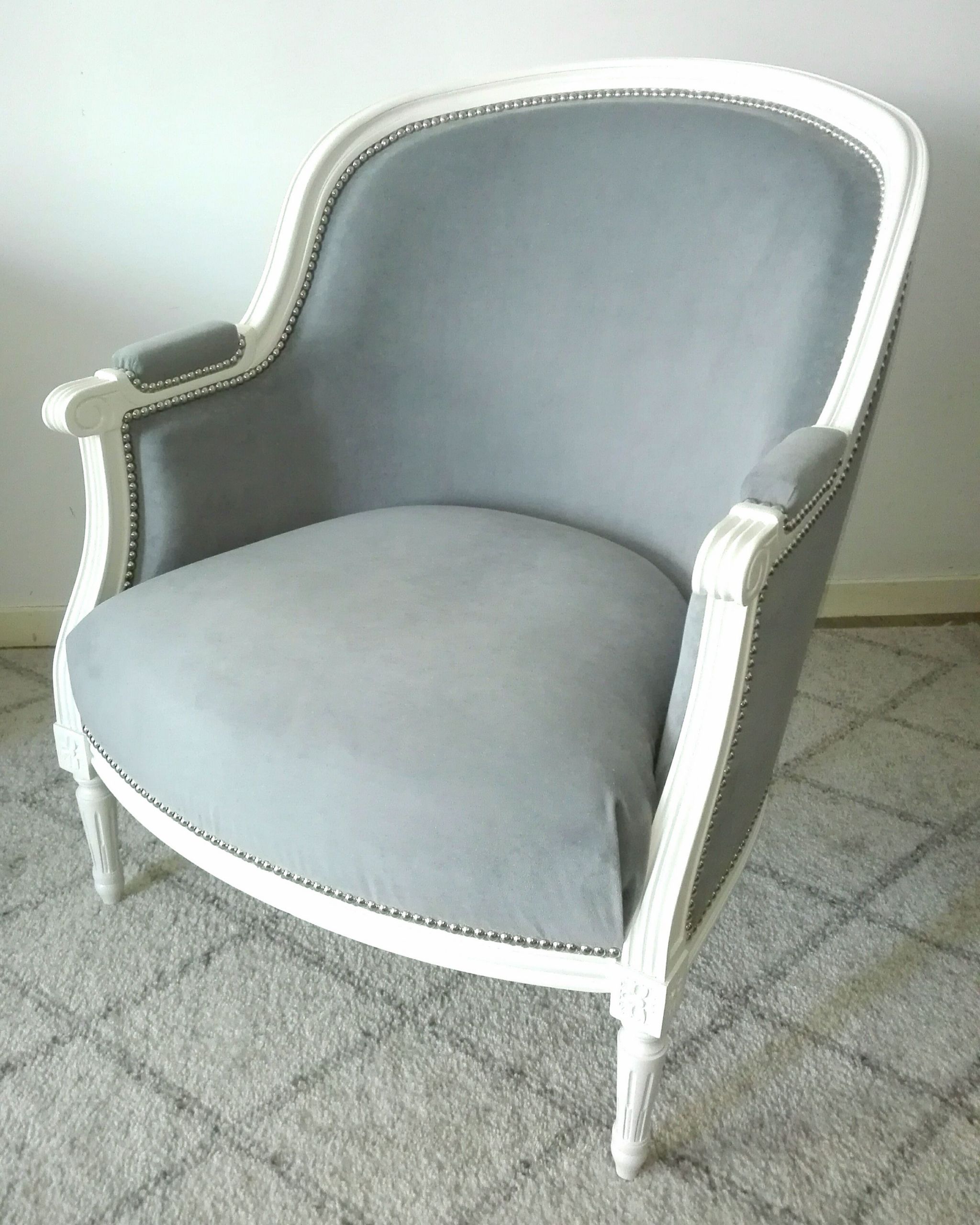 Fauteuil Pour Veranda Best Of Fauteuil Berg¨re De Style Louis Xvi Velours Gris   Vendre