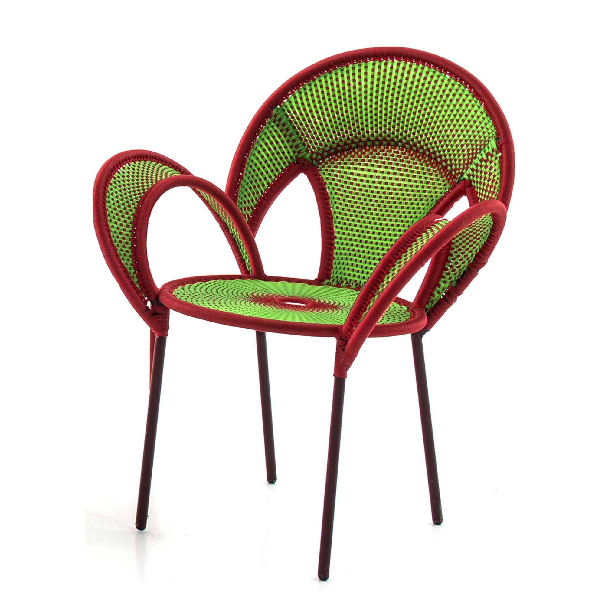 Fauteuil Terrasse Élégant Fauteuil Banjooli Vert Rouge Armchairs