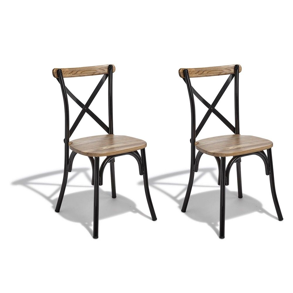 chaises de jardin i best of chaise juliette noir et bois naturel x 2 de chaises de jardin i