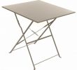 Hesperide Table Luxe Hesperide Stolik Balkonowy SkÅadany Kwadratowy 70x70cm Taupe