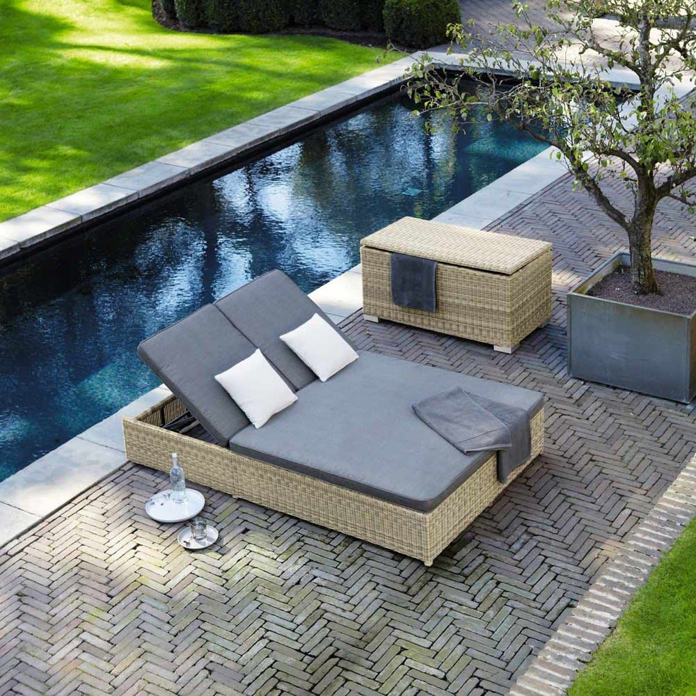 Housse Pour Salon De Jardin En Resine Tressee Inspirant Bain De soleil Double En Résine Tressée