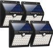 Jardin D Extérieur Luxe ã3 Modes Intelligentsãlampe solaire Extérieur Iposible 4 Pack 46 Led Lumi¨re solaire étanche éclairage solaire Avec Détecteur De Mouvement Lampe De