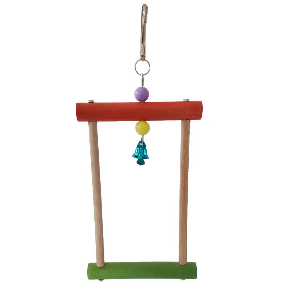 Jardiner Debout Élégant Acheter Articles De Perroquet Oiseau Jouets Chiaki échelle En Bois Bite Jouets Balan§oire Debout Bar Debout Bar Debout Bar Cadre Jouets De $3 94