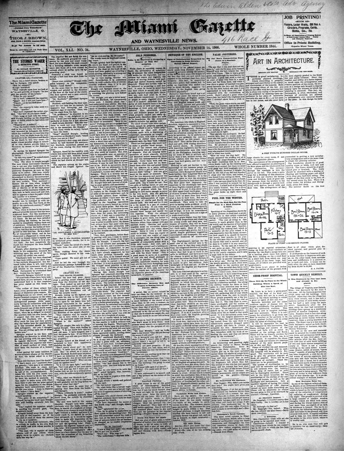 Jardinier Pas Cher Charmant Miami Gazette November 14 1900 December 25 1901 by
