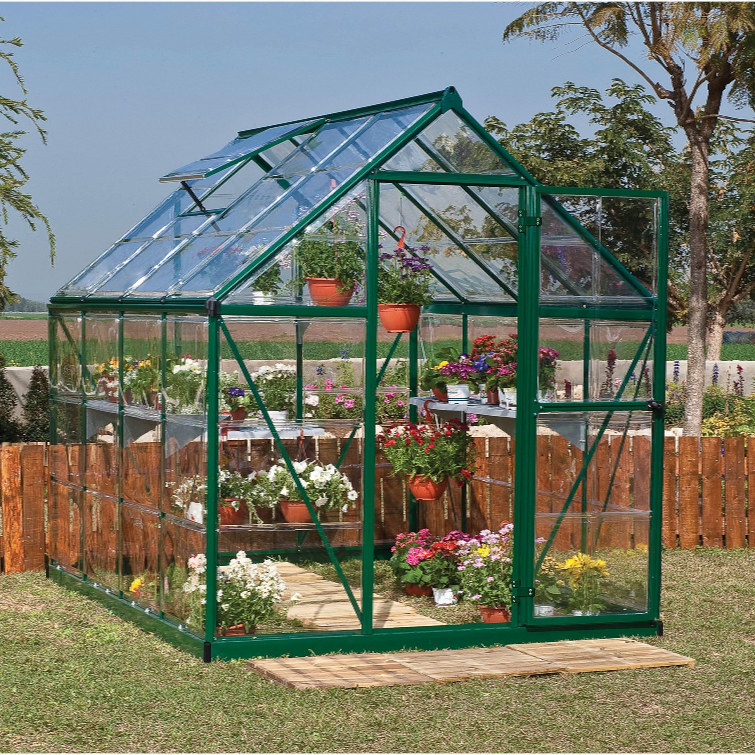 Le Roy Merlin Jardin Luxe Serre De Jardin Verte Harmony 4 5 M² Aluminium Et