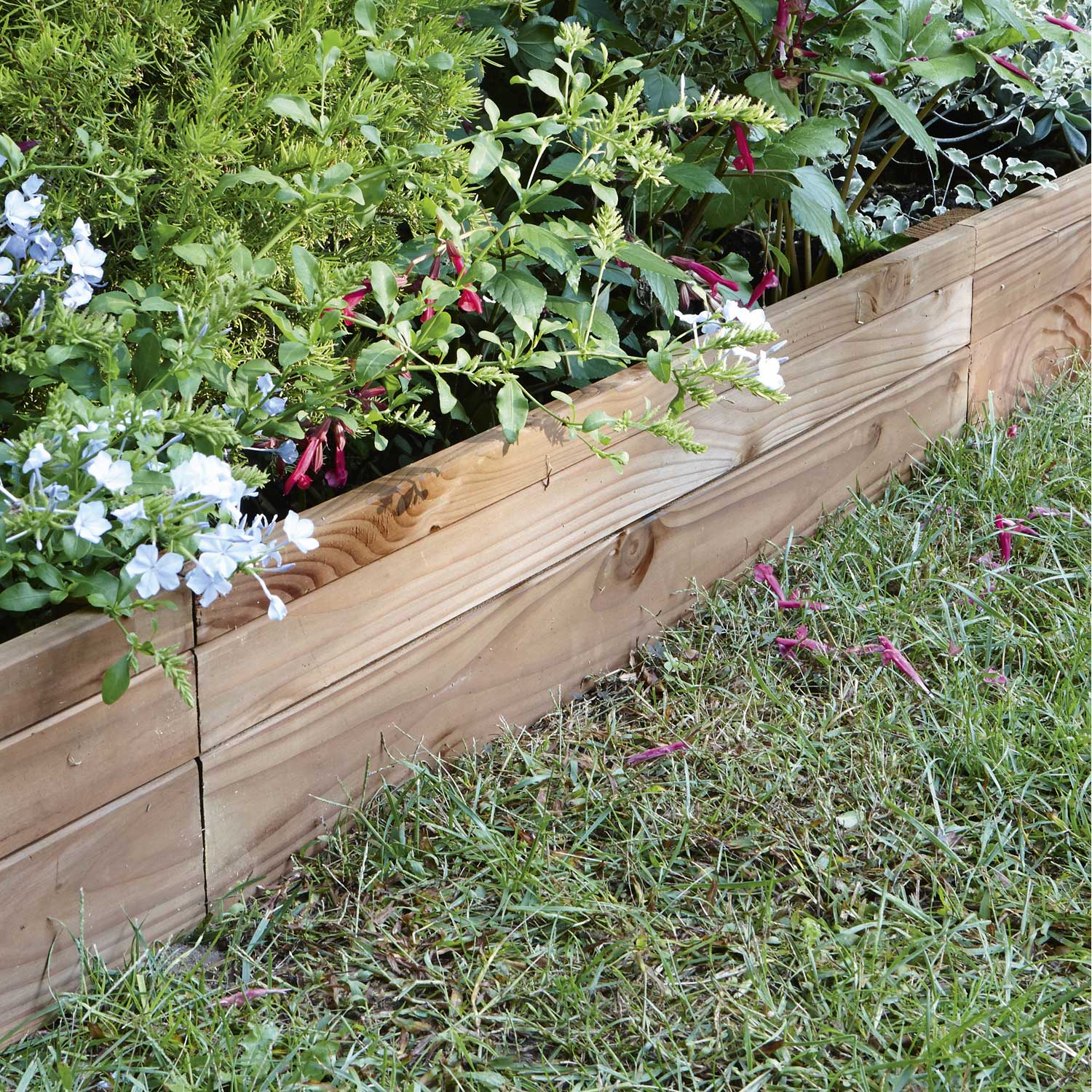 bordure a planter douglas bois marron h 45 x l 90 cm