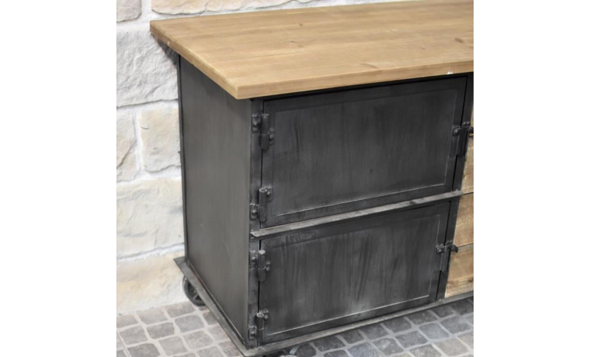 Meuble Fer Bois Luxe Buffet Enfilade Pas Cher