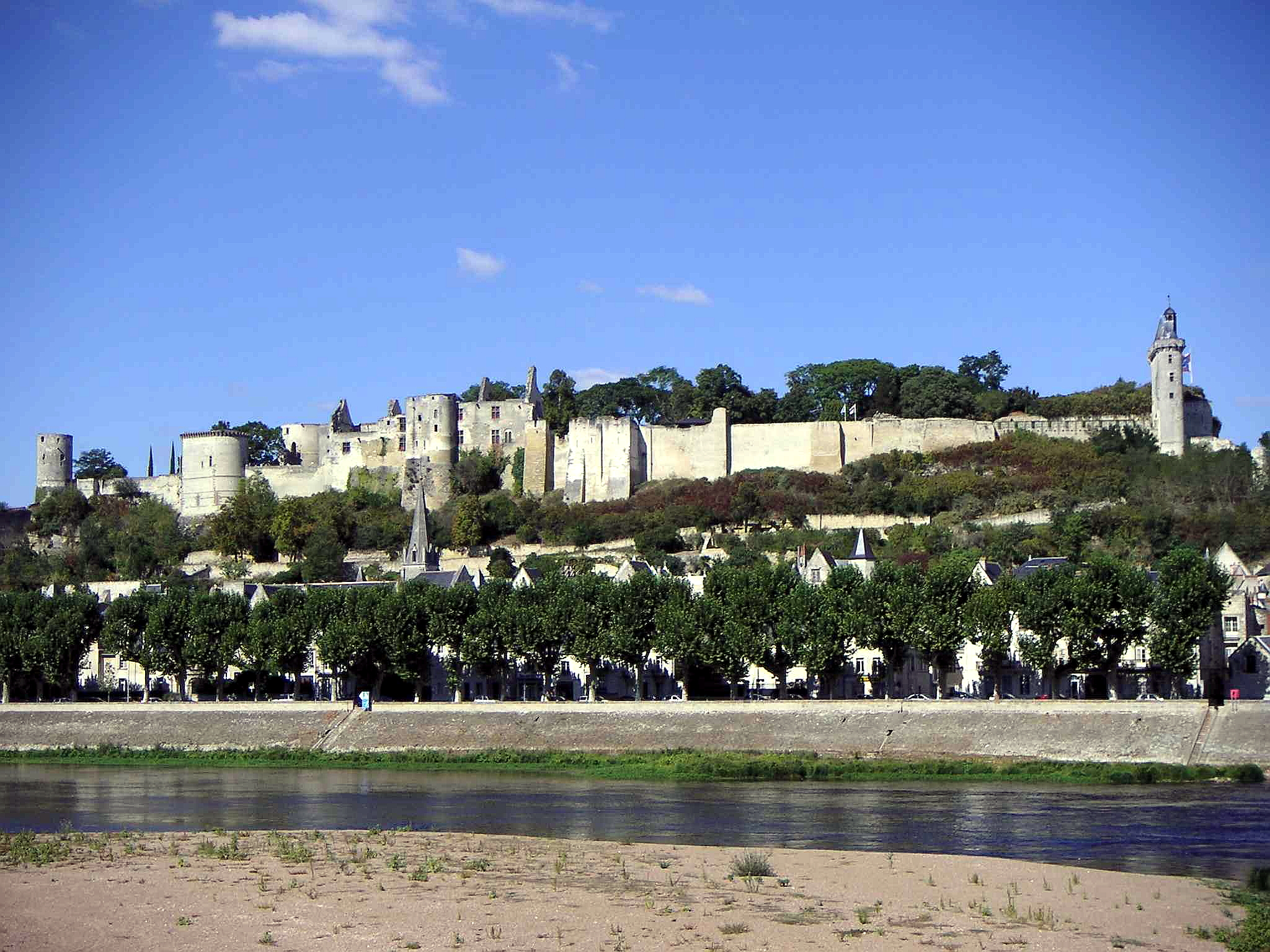 Château de Chinon vue de la Vienne JPG