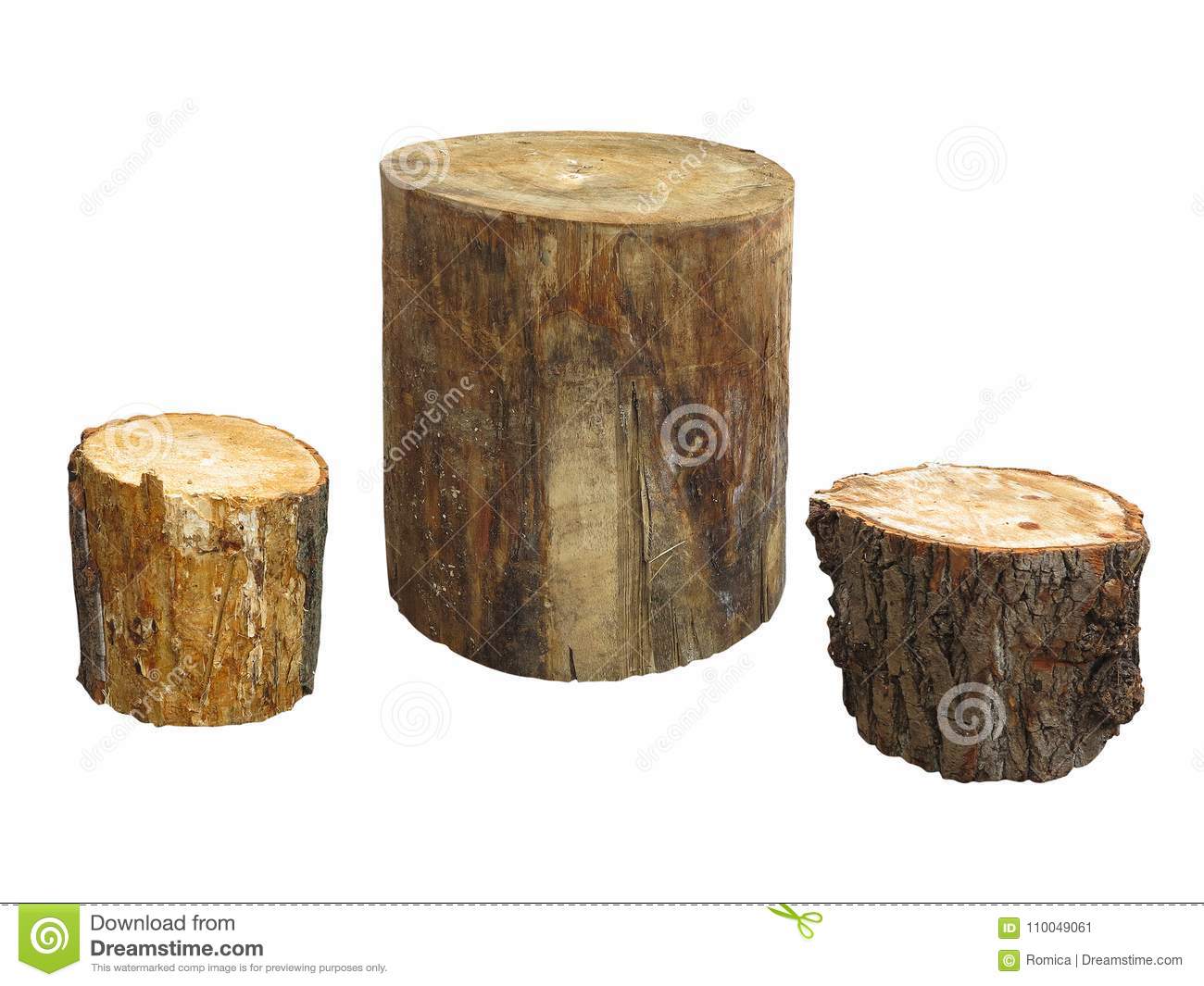 meubles de jardin faits à partir du rondin en bois d isolement sur le backgrou blanc