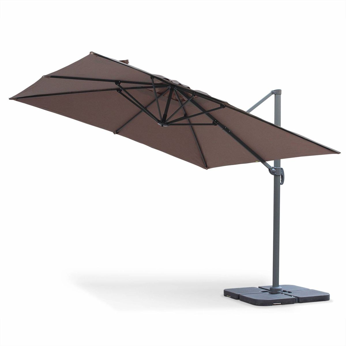 Mobilier De Jardin Haut De Gamme Aluminium Génial Parasol Déporté Carré 3x3m Haut De Gamme Excentré Inclinable