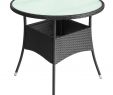 Mobilier De Jardin Resine Tressee Élégant Vidaxl Table De Jardin Résine Tressée 80 X 74 Cm Noir