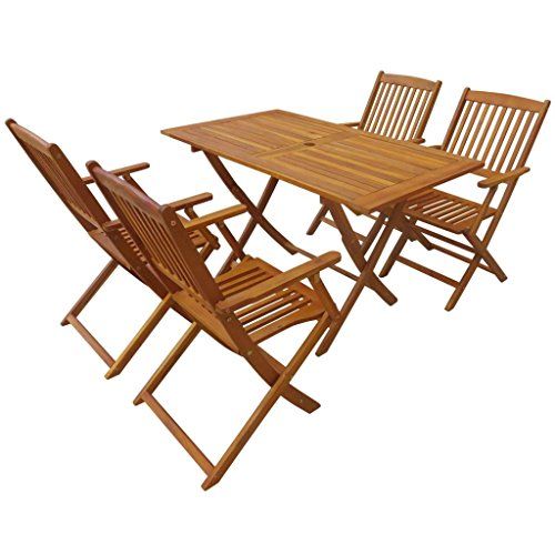 Mobilier De Jardin Résistant Aux Intempéries Élégant Festnight 5 Pcs Salon De Jardin 1 Table Et 4 Chaise