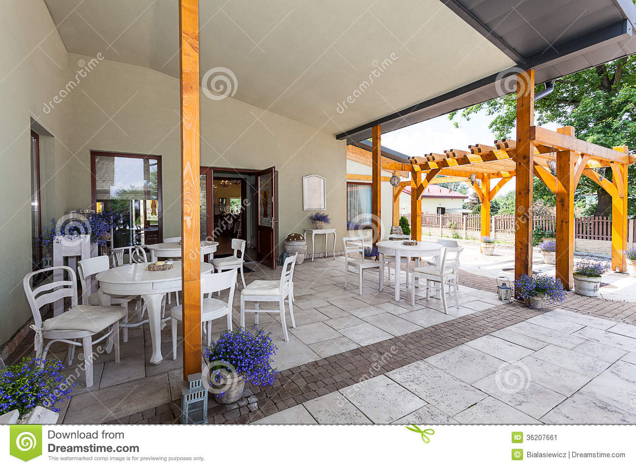 Mobilier Veranda Inspirant Intérieur Méditerranéen Véranda Image Stock Image Du