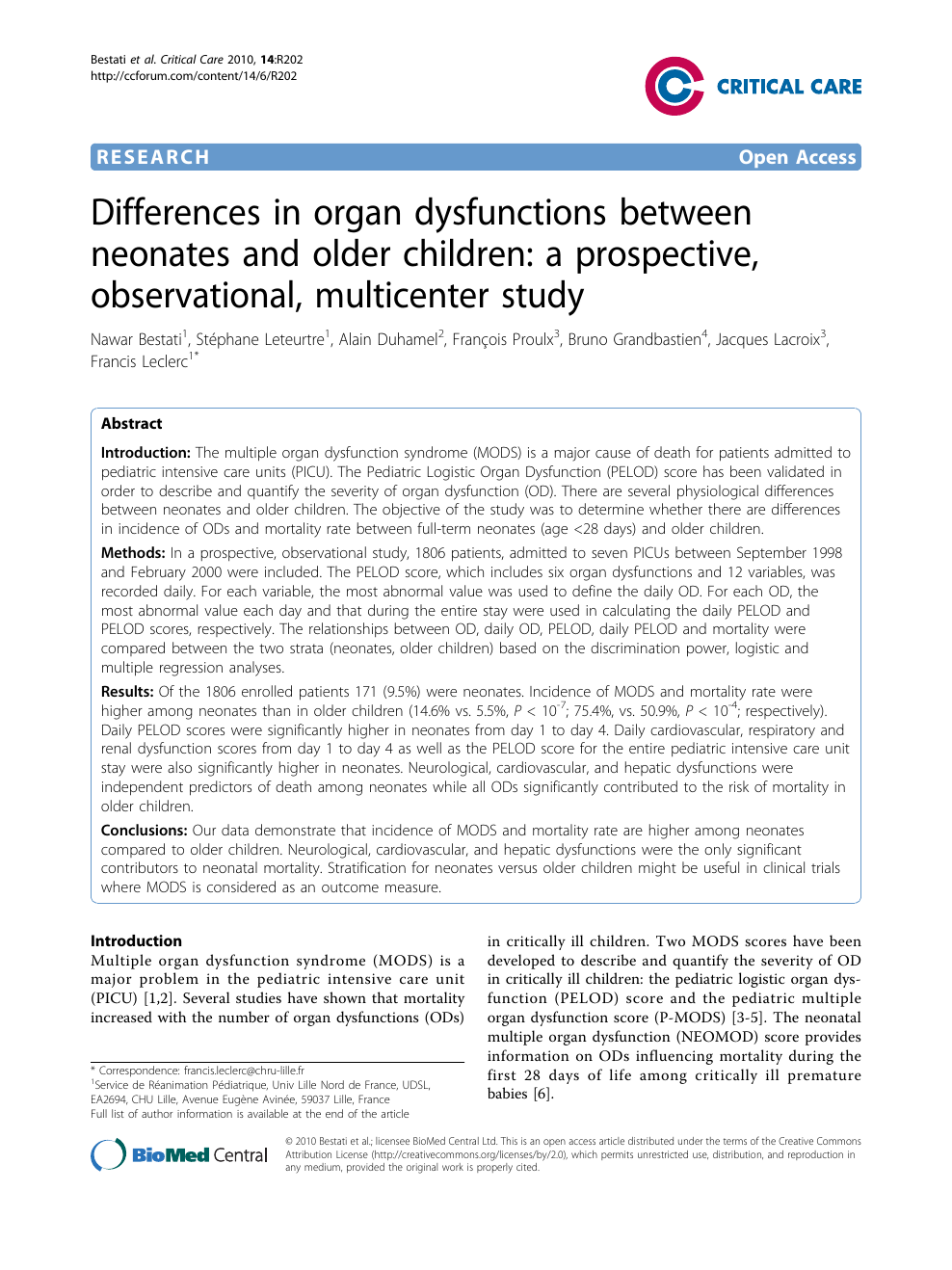 Numero Leclerc Élégant Differences In organ Dysfunctions Between Neonates and Older