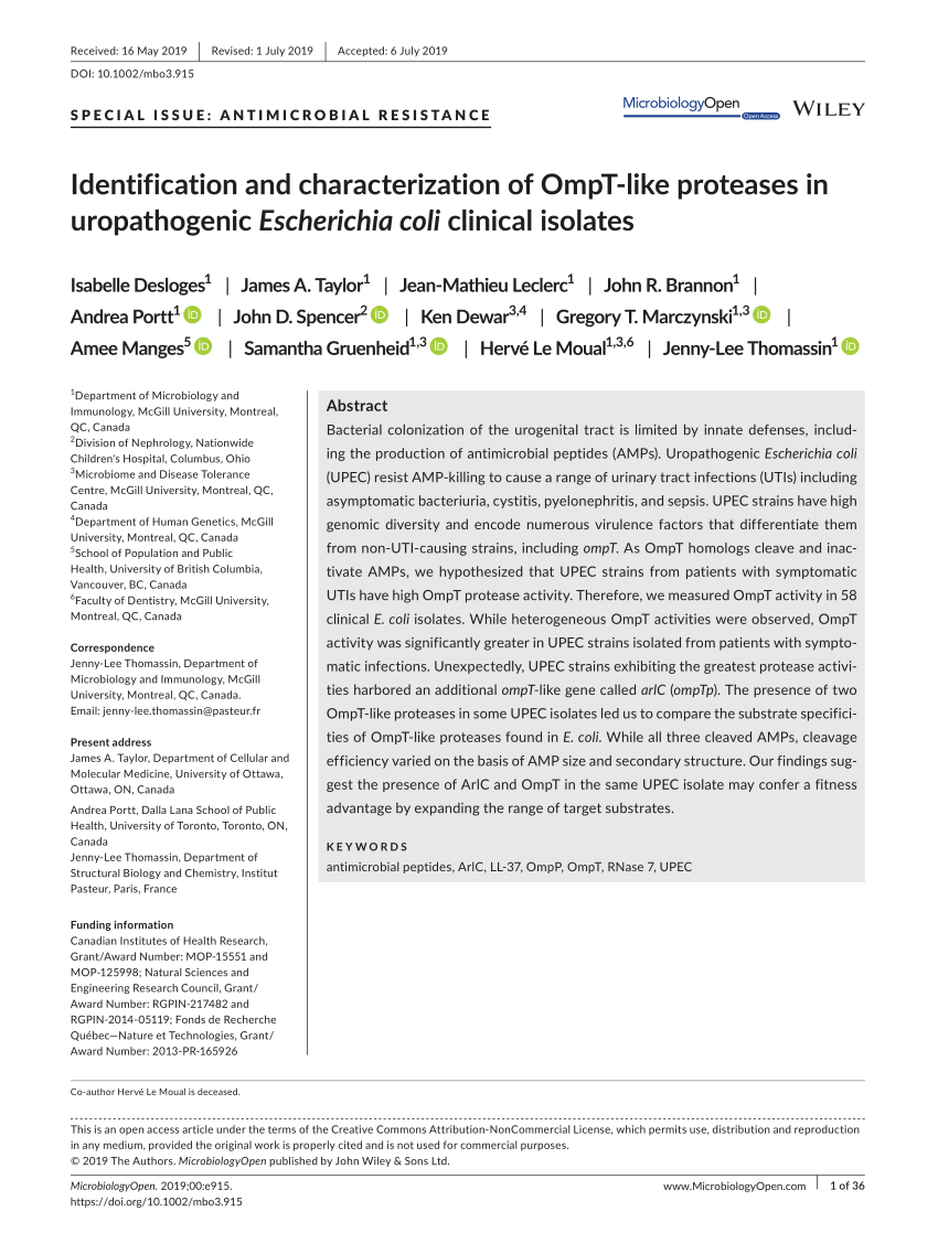 Numero Leclerc Inspirant Pdf Identification and Characterization Of Ompt‐like