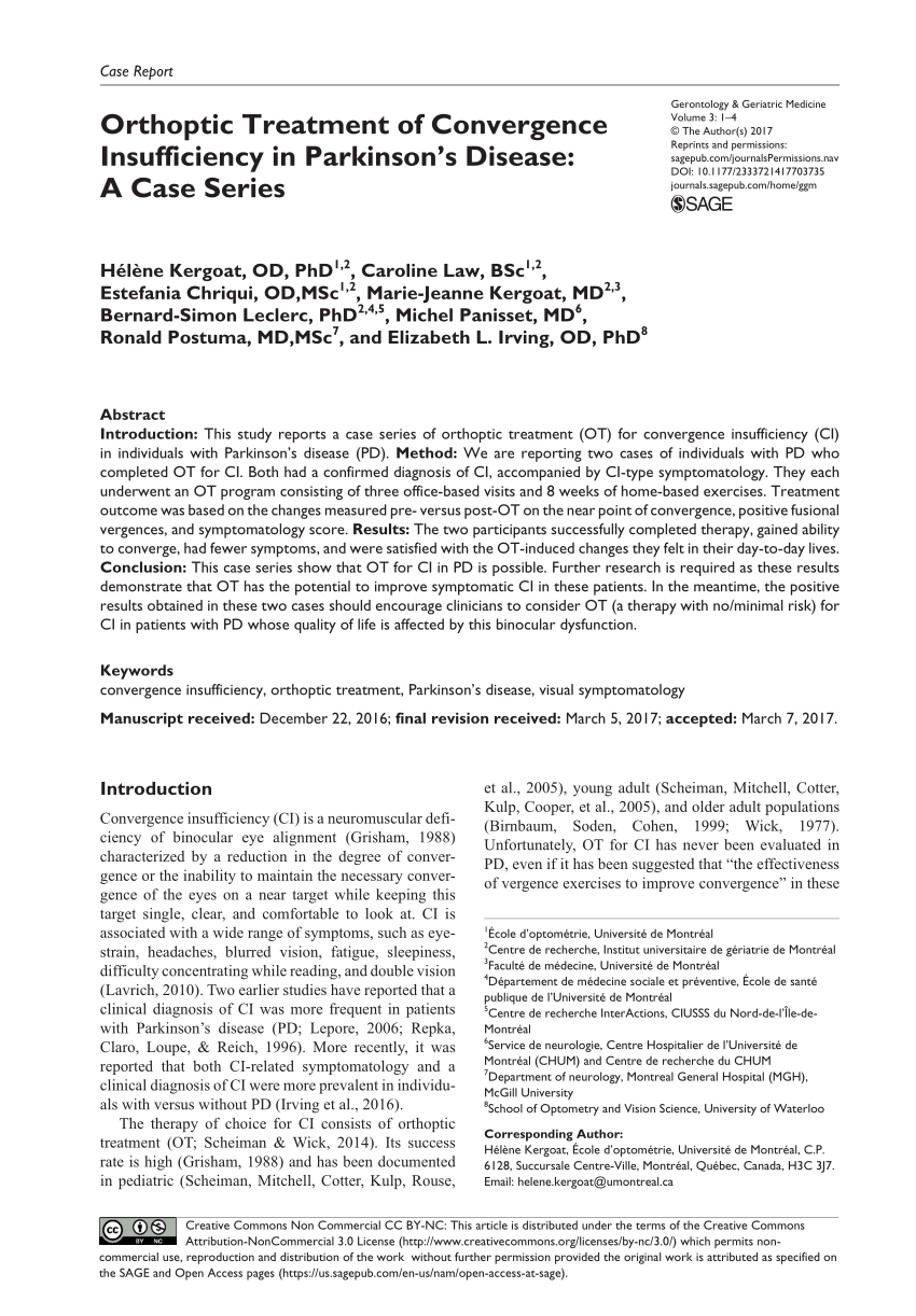 Numero Leclerc Luxe Pdf orthoptic Treatment Of Convergence Insufficiency In