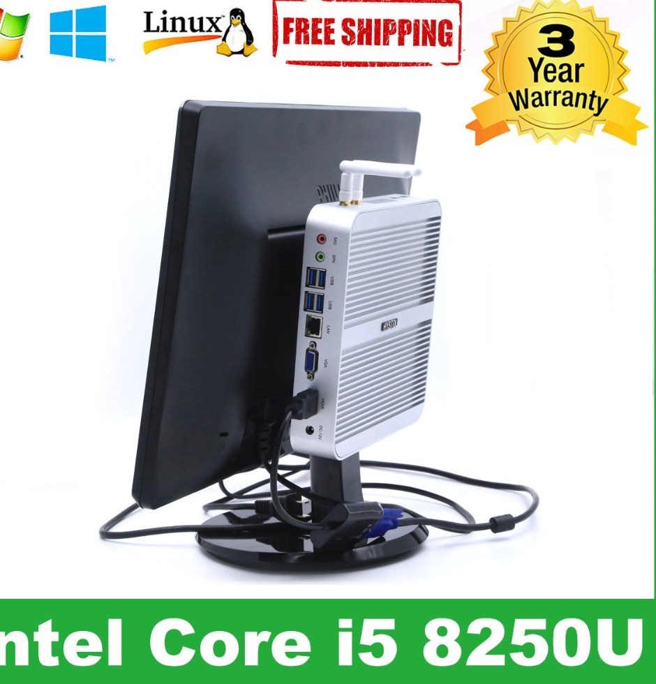 Intel Core i5 8250U minipc i5 7260U HYSTOU Kaby Lake Fanless Mini font b PC b