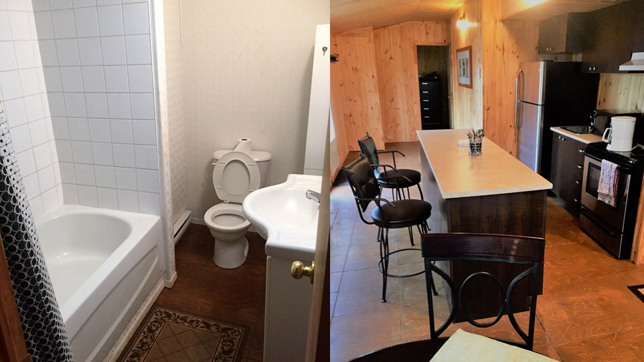 salle de bain et salon location de maison appartement et chalet meuble a schefferville canada 2019