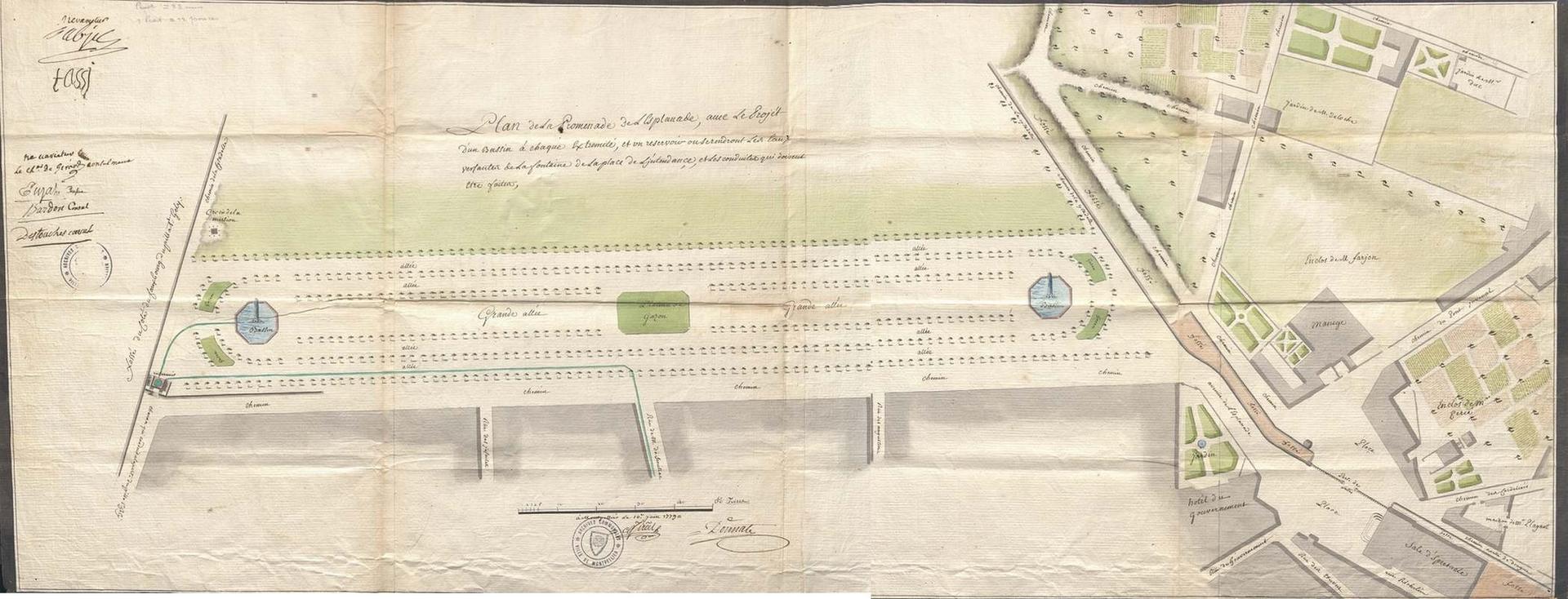 Plan De Chaise En Bois Gratuit Beau L Esplanade De Montpellier Ville De Montpellier