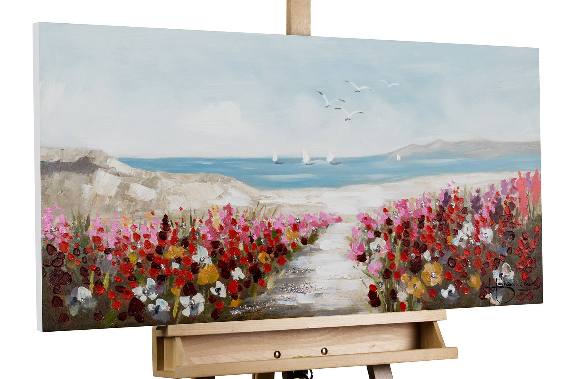 Promotion Table De Jardin Unique Acrylic Painting Jardin De Playa 39×20 Inches