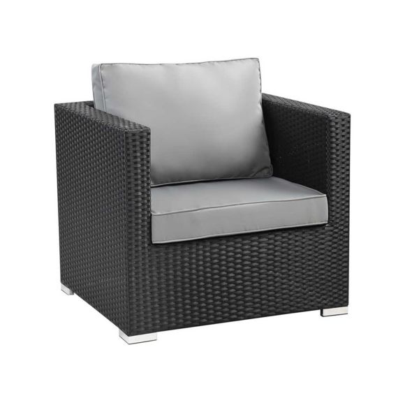 habitat et jardin fauteuil jardin en resine tressee ibiza atlanta noir