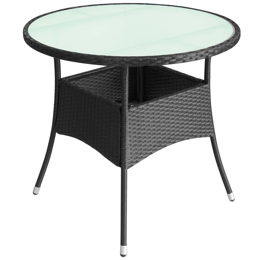 Resine Tressee Au Metre Frais Vidaxl Table De Jardin Résine Tressée 80 X 74 Cm Noir