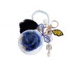 Resine Tressee Frais Acheter Fleurs Artificielles Fleur Immortelle Rose Porte Clés Avec Perle Bow Knot Fleurs Fra Ches Conservées Rose Key Tags Avec Corde Tressée En Cuir