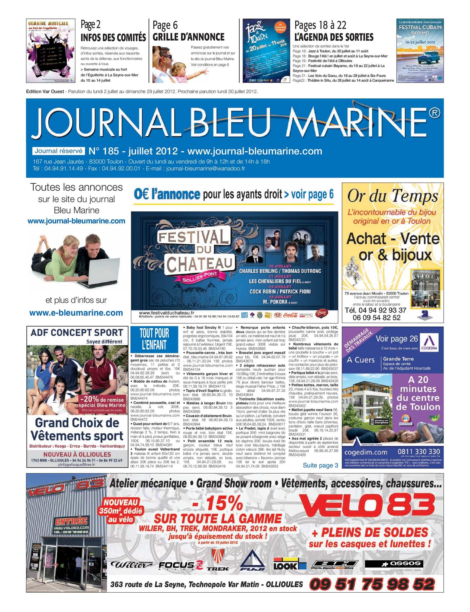 Salon Bas De Jardin soldes Élégant Calaméo Journal Bleu Marine N°185 Juillet 2012