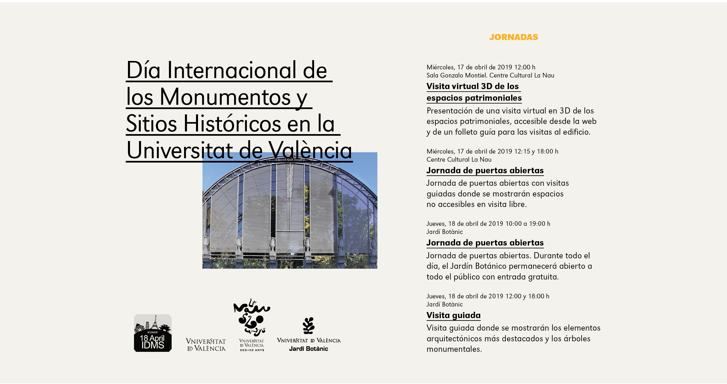 Salon De Jardi Inspirant International Day for Monuments and Sites 18 April 2019