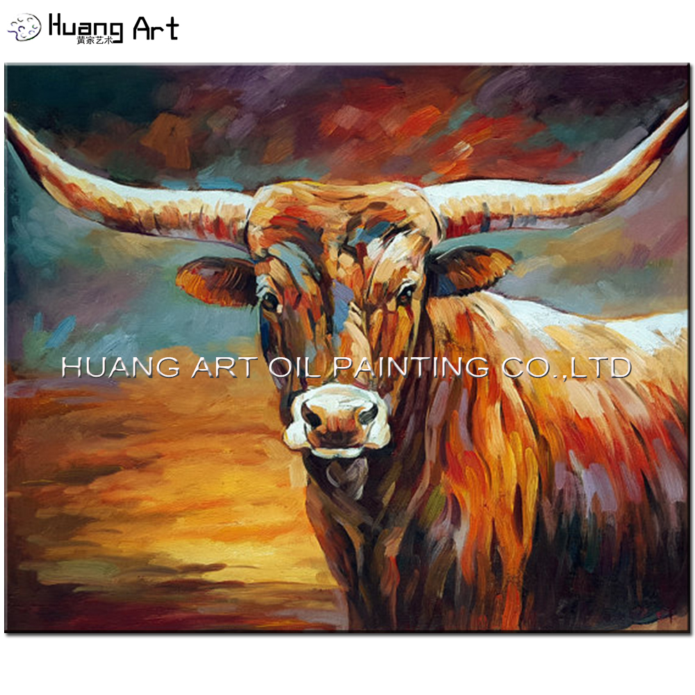 100 Bull Main La Peinture L huile par p tence Peintre Brun Huile Animale photo sur