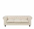 Salon De Jardin Arrondi Beau Canapé 3 Places En Tissu Beige Chesterfield