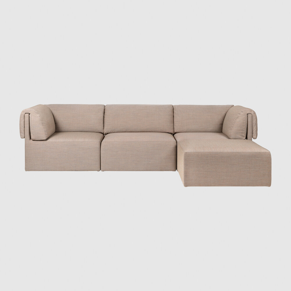 Wonder Sofa 3 seater withChaiseLongue Kvadrat Remix 2 0242 Front