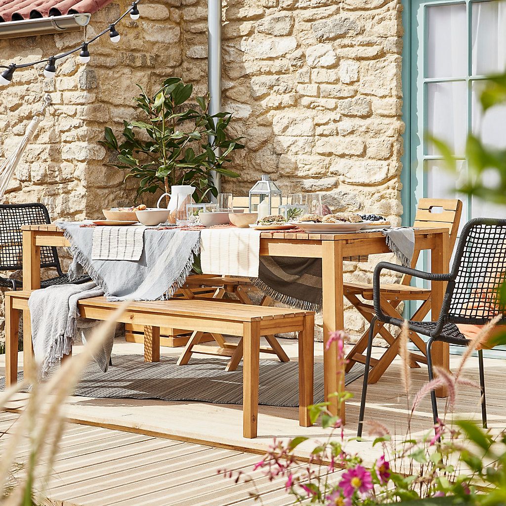 Salon De Jardin Blooma Charmant Cette Table Affiche Un Style Naturel Des Plus Tendances