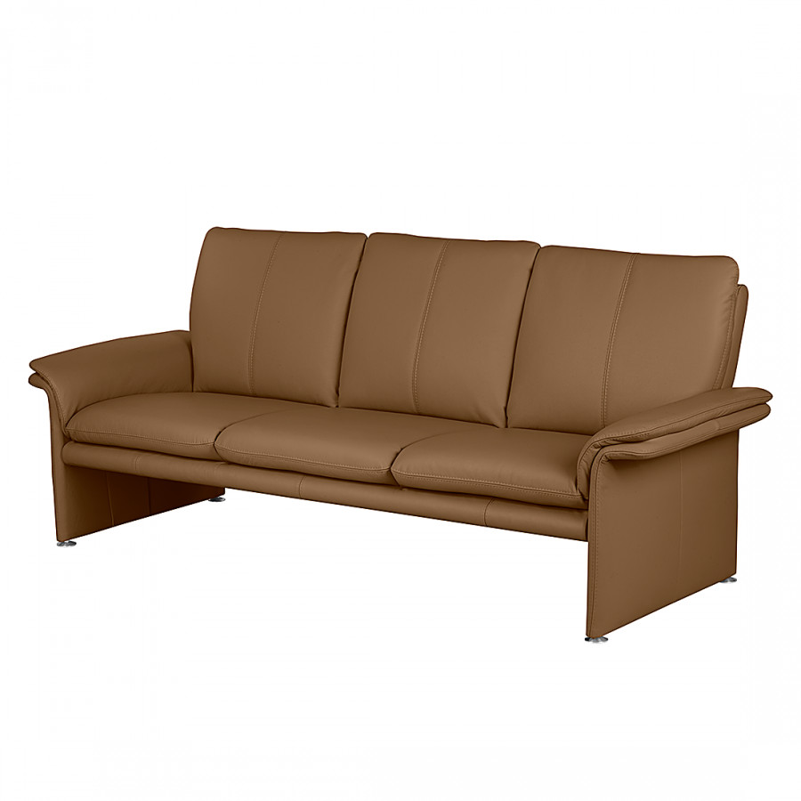 sofa capri 3 sitzer echtleder cognac