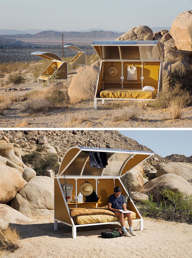 Salon De Jardin Complet Élégant Deze Futuristische Camping In De Woestijn Bestaat Uit Mini