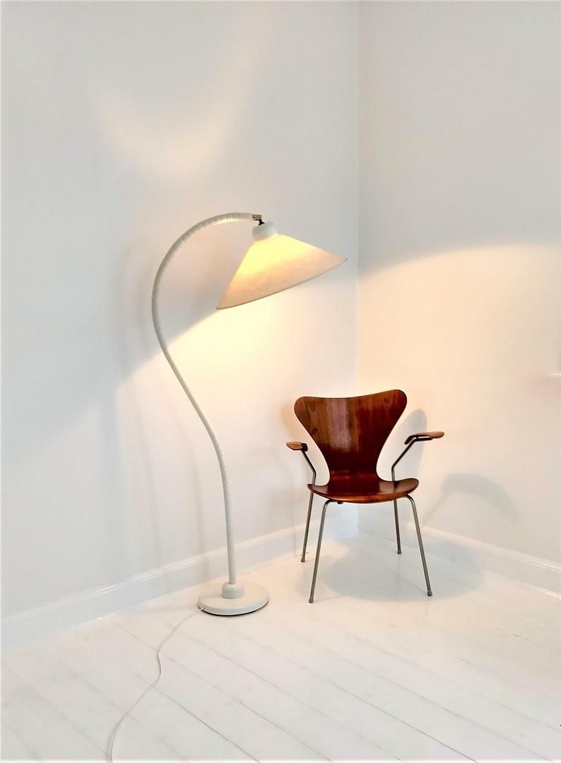 Salon De Jardin Discount Charmant Rare Mark Slojd Floor Lamp In White Lacquered Sculpted Beech