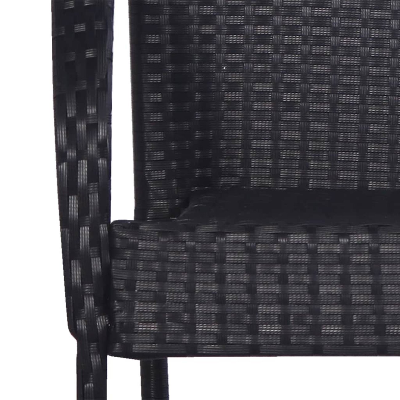 vidaxl chaises empilables dexterieur 2 pcs resine tressee noir 5 v2