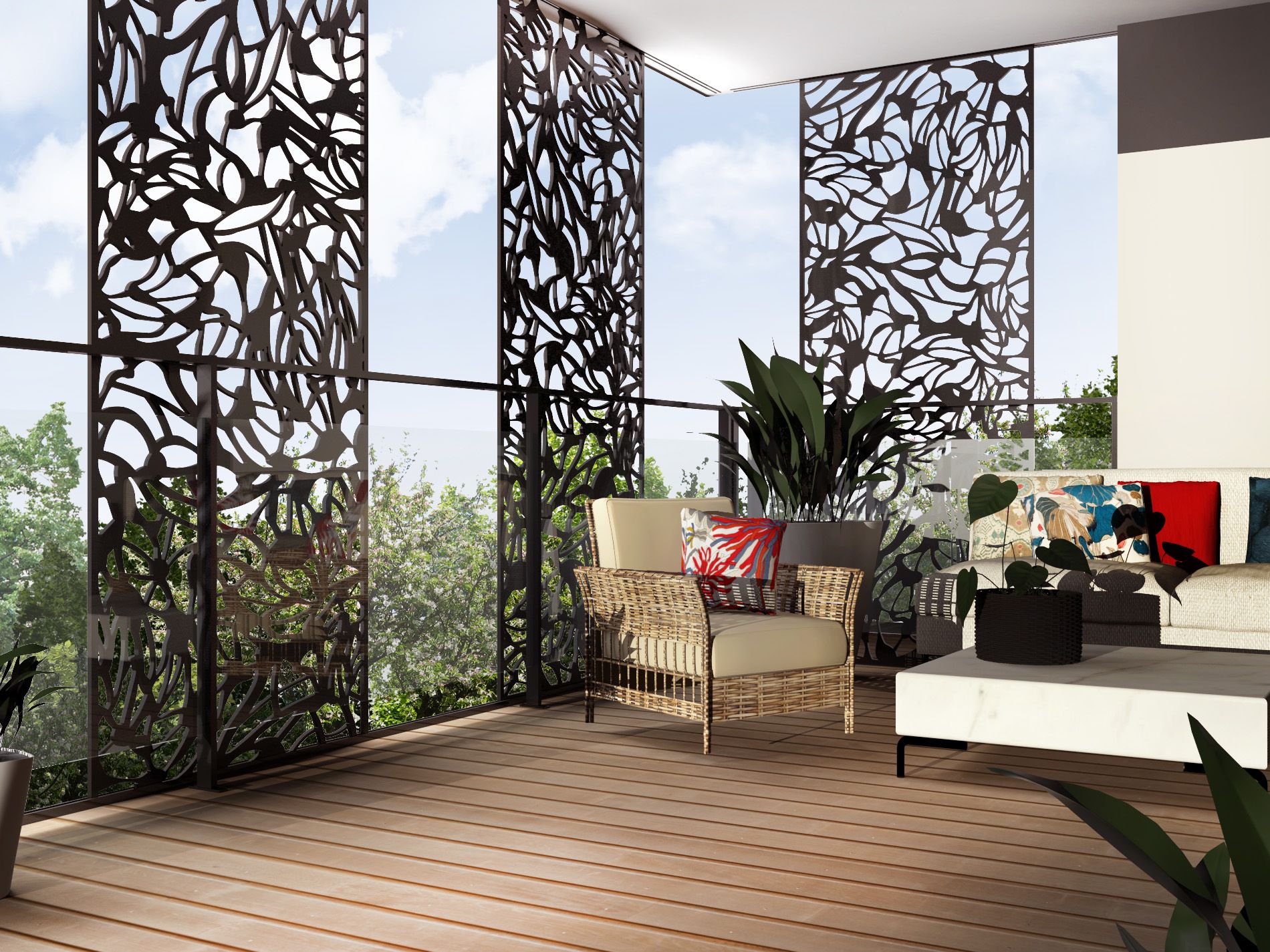 Salon De Jardin En Bambou Génial Claustra Décorative Balcon Terrasse Brise Vue